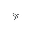 logo line bird abstract