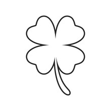 Clover Flat Icon On White Background, For Any Occasion