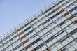 © claverinza - Fragment of white facade with windows of a skyscraper in Madrid. Spain