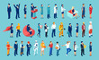 © Feodora - Vector of different people of blue collar and white collar professions