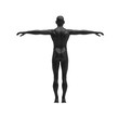 © Lasha Kilasonia - Human Black Body on isolated white, 3D Rendering