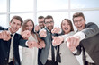 © ASDF - close up. successful business team pointing at you.