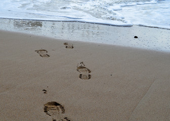 Footsteps on the sand