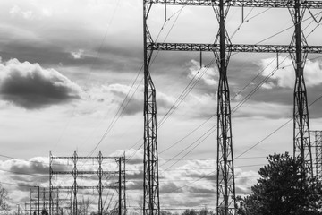 Power Lines and Sky