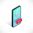 Isometric smartphone Online shopping
