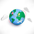 Global logistics isometric icon