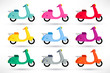 Scooter icons set