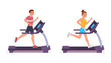 People run on running on treadmill