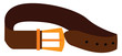A brown belt, vector color illustration.