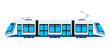 Ground public train vector flat isolated