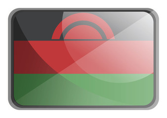 Sticker - Vector illustration of Malawi flag on white background.