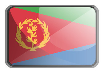 Sticker - Vector illustration of Eritrea flag on white background.