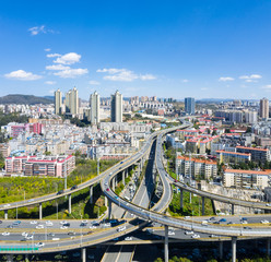 Canvas Print - beautiful  kunming city and overpass