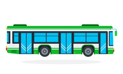 Municipal bus vector flat isolated