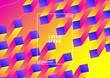 © royyimzy - Abstract dynamic geometric background. Cubes pattern design. technology background with Big data. Vector illustration