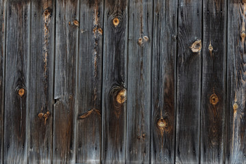 Wall Mural - The texture of the old wooden fence dark color