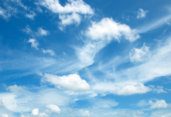 Wall Mural - blue sky white clouds
