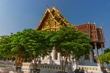 Wall Mural - Famous temple in Bangkok, Wat Ratchaburana, Bangkok, Thailand