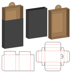 Box packaging die cut template design. 3d mock-up