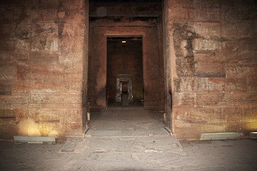 Wall Mural - Edfu temple, Egypt, Pharaoh, Nile, Hieroglyphs, Frescoes