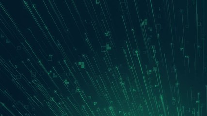 Aufkleber - big data flow data analysis cloud computing with binary code running