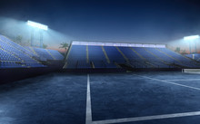 Professional Tennis Court 3-D.