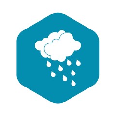 Canvas Print - Clouds and water drops icon in simple style isolated vector illustration