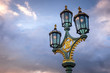 Westminster Bridge street lamp close up