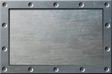 metal plate with rivets 