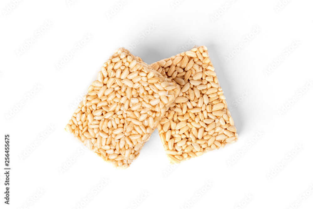 Puffed rice isolated on white background. Stock Photo | Adobe Stock