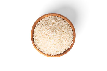 Wall Mural - Rice isolated on white background.