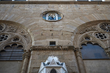 Wall Mural - Florence, Italy - February 27, 2019 : View of Orsanmichele church