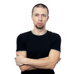 © Кирилл Журавлев - man in black t-shirt on white background