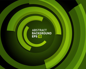 Wall Mural - Abstract 3d circle lines in perspective modern vector background.