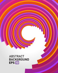 Wall Mural - Abstract 3d circle lines in perspective modern vector background.