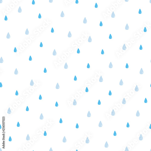 Cute Cartoon Doodle Style Seamless Pattern Background With Rain Water Drops Buy This Stock Vector And Explore Similar Vectors At Adobe Stock Adobe Stock