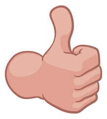 Canvas Print - A hand icon or cartoon emoji doing a thumbs up gesture