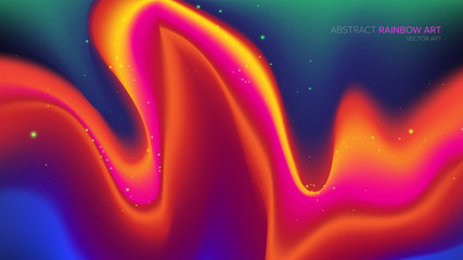Wall Mural - the artistic image of the color spectrum that has been distorted, looks like fluid motion. you can u