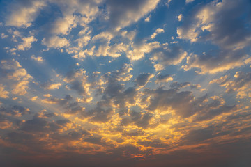 Wall Mural - beautiful blue sky and clouds natural background.