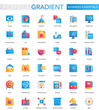 © lembergvector - Vector set of trendy flat gradient Business essential icons.