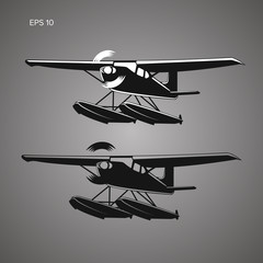 Wall Mural - Small seaplane isolated vector illustration