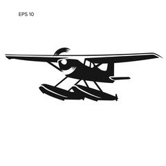 Wall Mural - Small seaplane isolated vector illustration