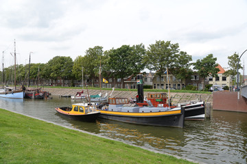 Wall Mural - Boote in Hoorn, Holland