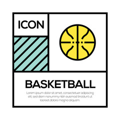 Sticker - BASKETBALL ICON CONCEPT