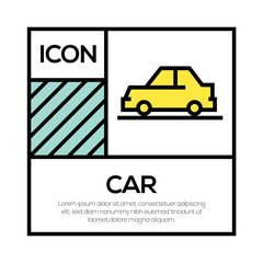 Poster - CAR ICON CONCEPT