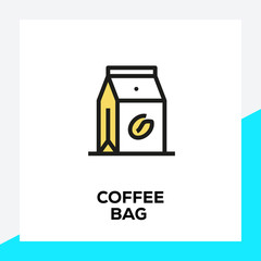 Poster - COFFEE BAG LINE ICON SET