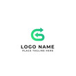 © mnaufal design - G letter logo design line with in out arrow vector icon illustration