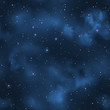 Vector beautiful dark blue starry sky seamless pattern or background