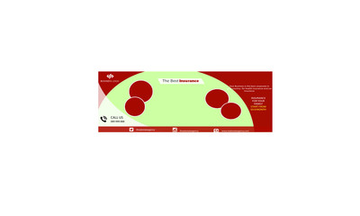 Wall Mural - Insurance Social Media Banner Layouts  FB cover for Facebook. Set elements could be used for profile background, timeline wallpaper, fb page header or as banner template.