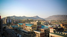 Aerial Panorama View To Maseru, Capital Of Lesotho